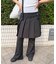 プリーツレイヤードフレアパンツ