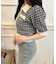ツイードニット半袖カーデ