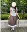 ドットサテンスカート