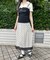 ドットサテンスカート