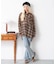 2WAYオフショルシアーチェックシャツ