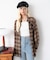 2WAYオフショルシアーチェックシャツ