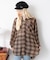 2WAYオフショルシアーチェックシャツ