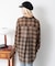 2WAYオフショルシアーチェックシャツ