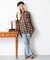 2WAYオフショルシアーチェックシャツ