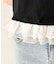 レースヘムワンポイント襟付きTシャツ