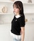レースヘムワンポイント襟付きTシャツ