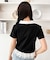 レースヘムワンポイント襟付きTシャツ