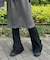 ギャザーフリルリブパンツ