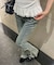 レースアップフレアパンツ