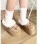 厚底ムートンタッチシューズ