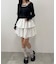 レースレイヤードティアードミニスカート