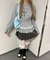 モチーフプリントヘムフリルパーカー