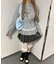 モチーフプリントヘムフリルパーカー