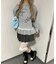 モチーフプリントヘムフリルパーカー