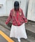 タータンチェックフリルパーカー