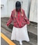 タータンチェックフリルパーカー