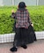 タータンチェックフリルパーカー