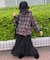 タータンチェックフリルパーカー