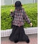 タータンチェックフリルパーカー