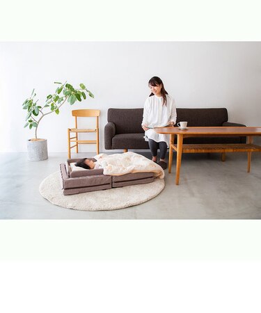 〇ファルスカ コンパクトベッド Free メランジブラウン 