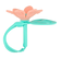 手首にはめて使う お花の 歯がため ピンク