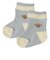 新生児オーガニックソックス2足組いぬ　サックス
