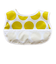 丈が短めの 離乳食エプロン ビッグドット イエロー