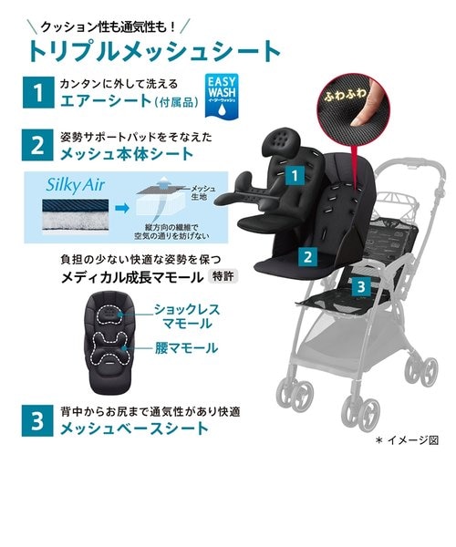 ラクーナクッションAC 【説明書あり】【靴クリップ、ベビーカーシート同封可】 ラクーナクッションAC 【説明書あり】【靴クリップ、ベビーカーシート