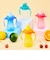 ぷちストローボトル アイスブルー