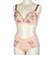 シルエットキレイノンワイヤーブラ　花柄（授乳機能付）　ピンク