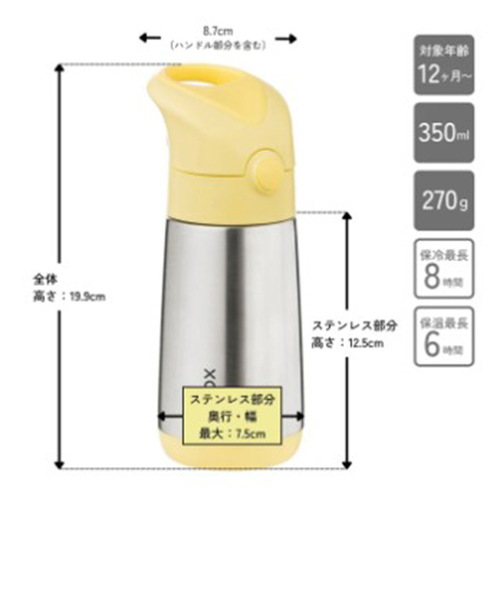 350ml]ステンレス ドリンクボトル レモンツイスト