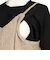 半袖授乳トップス付きキャミワンピース　ベージュ