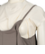 [授乳仕様]半袖汗染み防止加工Ｔシャツ付きキャミワンピース　モカ