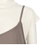 [授乳仕様]半袖汗染み防止加工Ｔシャツ付きキャミワンピース　モカ