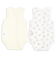[ベビー]やわらかメッシュ　袖なしロンパース　2枚組　前開き　木馬　アイボリー