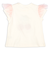 [ベビー]半袖Tシャツ　チュール袖　立体モチーフ　オフホワイト