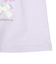 [ベビー]半袖Tシャツ　チュール袖　立体モチーフ　パープル