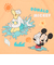 [ベビー]半袖Tシャツ　ミッキー＆ドナルド　接触冷感 オレンジ