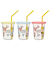 [230ml]ストロー付タンブラー 3個 ミッキーフレンズ風船