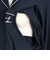 [授乳仕様]ママとお腹の赤ちゃんにやさしいパジャマ　長袖　無地　ネイビー