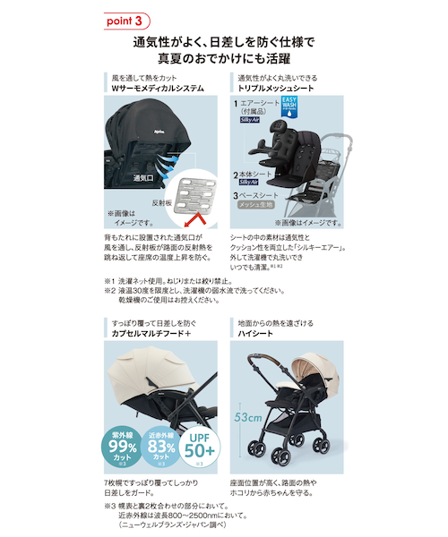 ラクーナ ビッテ クッション ベージュ 2025年モデル ベビーカー アカチャンホンポ（赤ちゃん本舗）の公式ネット通販 ｜ラクーナ