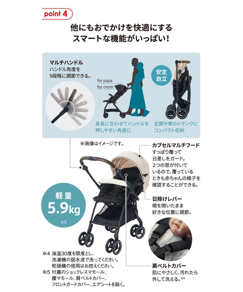 ラクーナ ビッテ クッション ベージュ 2025年モデル ベビーカー 〇ラクーナ ビッテ クッション ベージュ 2025年モデル ベビーカー