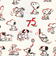 総柄ロンパース　SNOOPY75オフホワイト