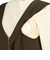 [授乳口付き]長袖授乳トップス付きジャンスカ ブラウン