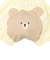 ふっくらパンツ　おしりアニマル　くま　アイボリー