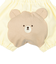ふっくらパンツ　おしりアニマル　くま　アイボリー