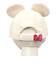 [48～50・52～54cm]耳付きキャップ　コーデュロイ　ミニー　アイボリー
