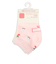 [ベビー]アンクルソックス3足組　うさぎチェリー　ピンク