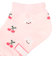 [キッズ]アンクルソックス3足組　うさぎチェリー　ピンク